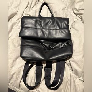 Black Leather Backpack